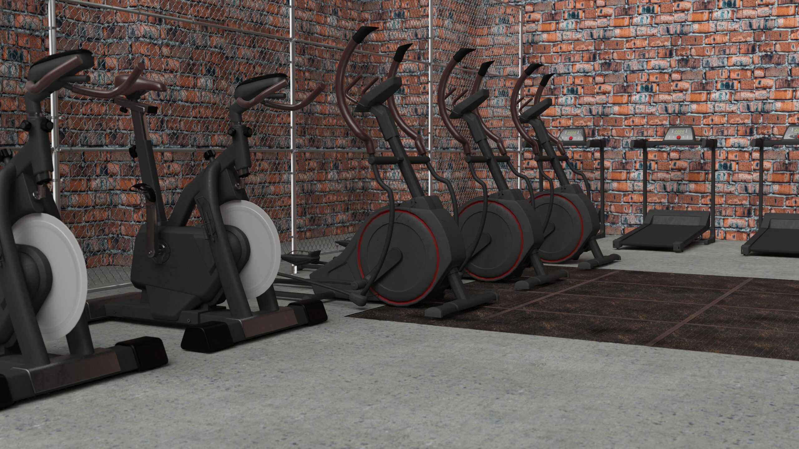 3d render of cast iron dumbbell weights